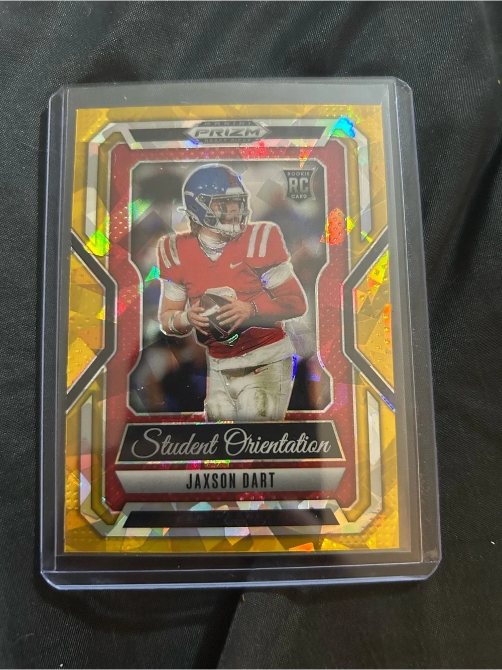 Panini Prizm Jaxson Dart Yellow Gold Holo Trading Card